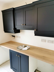 Blue Grey Fitted Kitchen Image