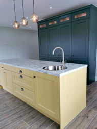 Modern Style Blue/Yellow Kitchen Image